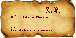 Kürtös Marcell névjegykártya