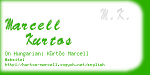 marcell kurtos business card